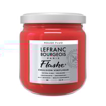Peinture vinylique - Flashe - Rouge fluo - 409 - Lefranc Bourgeois - 400ml