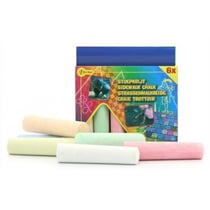 Etui de 6 craies de trottoir couleurs assorties - jeu creatif exterieur