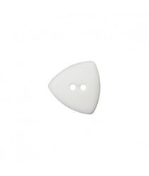 Carte de 2 boutons triangulaires blanc 28mm - Union Knopf Blanc