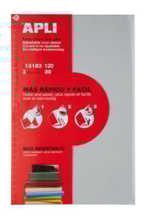 Couvre-livres avec rabat ajustable PVC 300 mm 3 u.