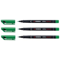 Lot de 3 feutres pour films OHPen universal permanent pointe super fine - STABILO - Vert