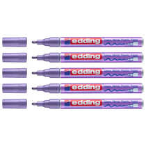 Lot de 5 marqueurs peinture brillante - EDDING - Pointe ronde 1-2 mm - Violet Métallisé