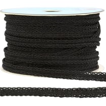 Bobine 25m Galon robe métallisé Noir 10mm
