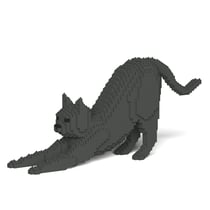 Chat gris qui s'étire | JEKCA | 14 ans et +