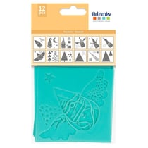 12 pochoirs de Noël 9 x 9 cm