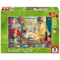 Puzzle 1000 pièces - L'heure du Puzzle pour le Chat - Schmidt Spiele