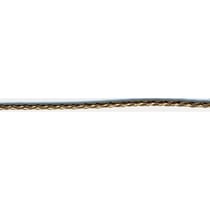 Bobine 19m Cordelière tressée aspect skaï 3mm marron métallisé