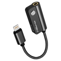 Adaptateur Audio + Charge Port Lightning Jack 3.5mm Noir - Akashi