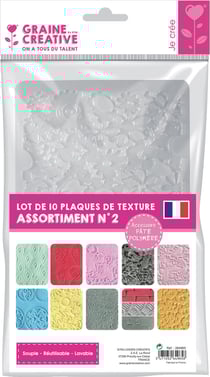 Plaques de texture Fimo N°2 10 pièces