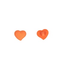 Lot de 3 boutons coeur culot 17mm orange