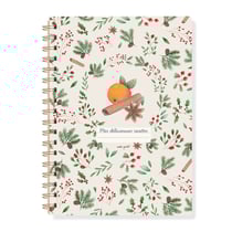 Carnet de notes à spirale Belle nuit de Noël (recettes) - A5 - 160 pages - Hirondelles & Cie