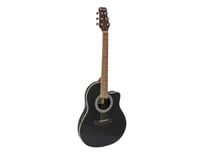 DIMAVERY Guitare Folk RB-300 Noir Electro Fond Arrondi