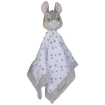 Panpan doudou plat lange blanc et gris 39 x 39 cm - peluche disney lapin gris - nicotoy