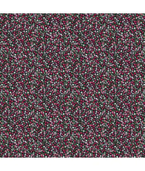 Tissu coton imprimé petites fleurs victoria de 150 cm de largeur Myrtille Noir vendu par 50 cm