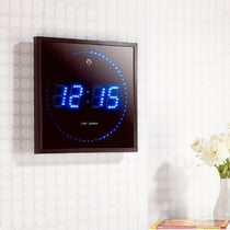 Horloge digitale radio-pilotée BLEUE