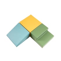 Mini coin d'escalade en mousse turquoise pastel