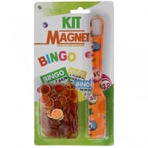 Baton magnetique symboles bingo orange + 100 pions de loto - ramasse jetons - cartaloto