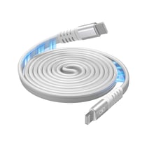 Câble USB-C vers Lightning Force Power - Nylon - Blanc - 1,2 m