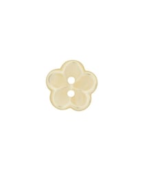 Carte de 4 boutons Fleurs Blanches 12mm - Union Knopf Jaune