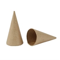 Lot de cônes en papier mâché à décorer - 8 cm - 10 pcs