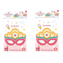 12 cartes d'invitation à découper - Princesse