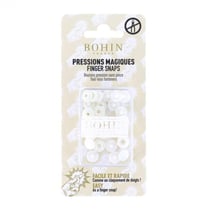 Boutons pressions sans pince 9mm Bohin blanc