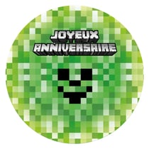 Disque gâteau Pixcraft (19 cm)