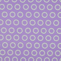 Tissu Polycoton  Rosace Pop vert fluo sur fond Violet - Au mètre