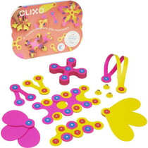 Crew Pack CLIXO - Rose/Jaune - Jeu de Construction magnétique, Flexible, Durable et imaginatif - 30 pieces - Des 4 ans