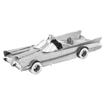 MetalEarth: BATMAN/CLASSIC TV BATMOBILE 8.89x3.3x2.54cm, maquette 3D en métal avec 2 feuilles, sur carte 12x17cm, 14+