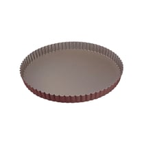Tourtière ronde cannelée - Antiadhérent (sans PFAS) - fond fixe - Ø240/230 mm h25 mm