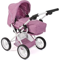 Poussette combinée pour poupée LENI Jean rose