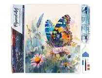 Diamond Painting Broderie Diamant Figured’Art 40x50cm toile entière roulée avec diamants carrés - Papillon et Fleurs