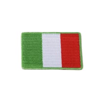 Ecusson thermocollant drapeaux brodés italie 3cm x 4,5cm