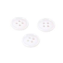Bouton 4 trous nylon recylé blanc 11mm