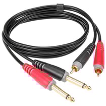 Câble bretelle adaptateur Jack 6.35mm / RCA 3m KLOTZ Klotz