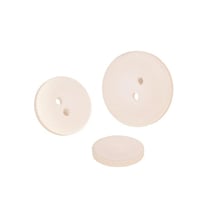 Lot de 6 boutons 2 trous satiné blanc