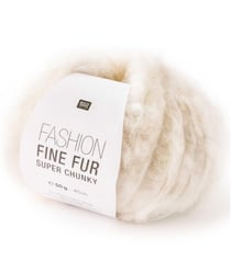 Pelote de laine Fashion Fine Fur Super Chunky - Rico Design 01 Ecru