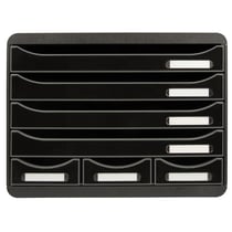 Module de classement Storebox 7 tiroirs Glossy - Noir brillant - Exacompta