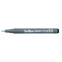 Stylo feutre d'écriture - ARTLINE - Pointe 0,6 mm - Noir - Drawing System