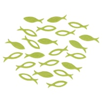 Feutre Miniatures Poisson, 3,5x1x0,2cm, 2 sortes, 36pces, vert tilleul
