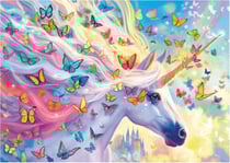 Puzzle licorne arc en ciel et les papillons 500 pieces - collection animal fantastique - educa - 20254