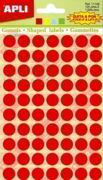 GOMMETTES COULEURS ASS.12F.DET