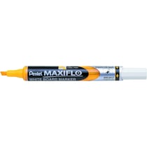Lot de 12 marqueurs tableaux blancs effaçables - PENTEL - Pointe biseautée moyenne - Jaune