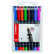 Lot de 5 pochettes de 8 feutres permanents OHPen pointe superfine 0,4 mm - STABILO