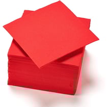 Lot De 40 Serviettes En Papier 2 Plis - 38X38 Cm - Rouge- Gappy