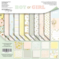 10 Papiers scrapbooking 30 x 30 cm album faire part carte Scrapmir BOY OR GIRL