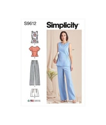 Patron Simplicity 9612 - Hauts, Pantalons et Shorts pour femmes taille n°FR 42-50