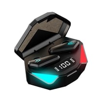 Ecouteurs Bluetooth 5.0 Stéréo Tactile Gaming Avec Boîtier LED Noir Noir YONIS