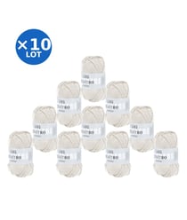 Lot de 10 pelotes QUATTRO de Lang Yarns – 500 g de coton mercerisé 26 Marron